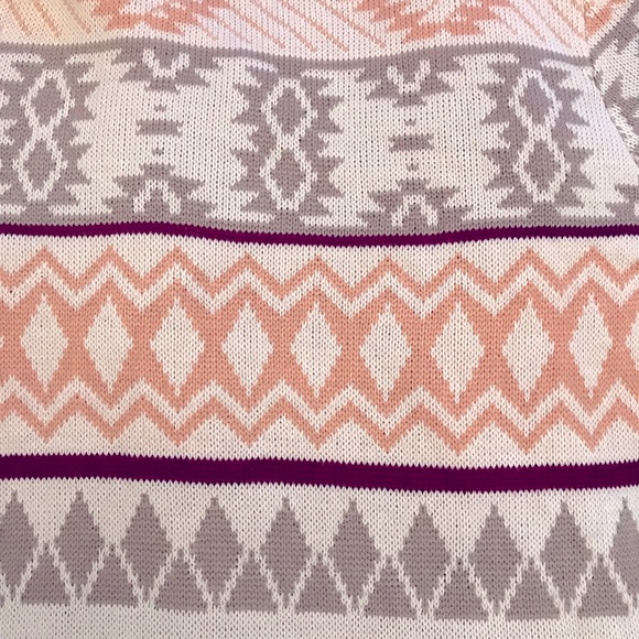 LLove Long Cardigan Sweater Womens Size Medium Large Beige Peach Open Front Knit - Picture 11 of 12